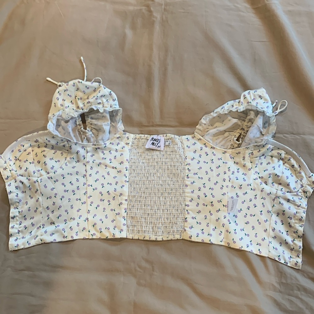 Princess Polly - Floral Cream Corset Top Size 2 - Picture 9 of 14